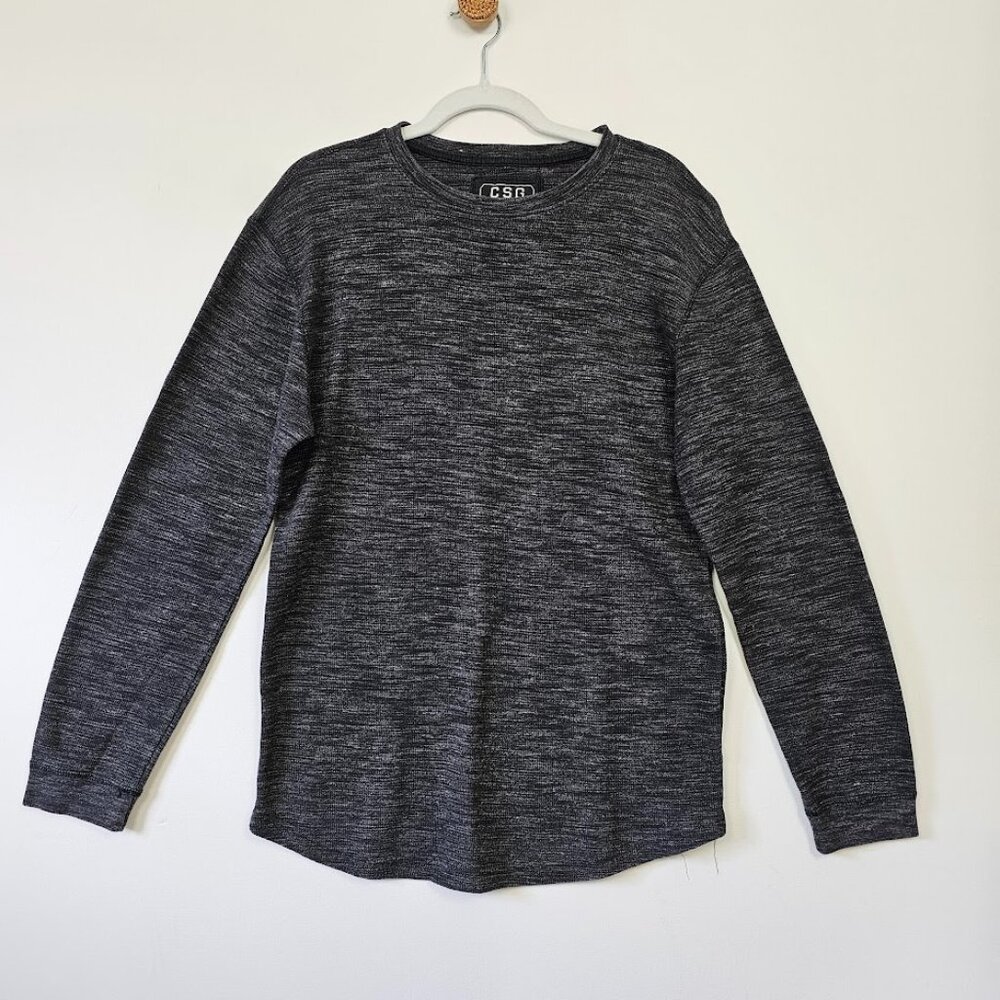 CSG Champs Sports Gear Gray Black Space Dye Long Sleeve Shirt Men’s M